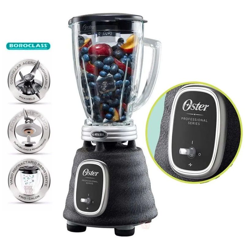 OSTER - LICUADORA OSTER SERIE PROFESIONAL 3VEL 700WATS BLSTBPST NEGRA