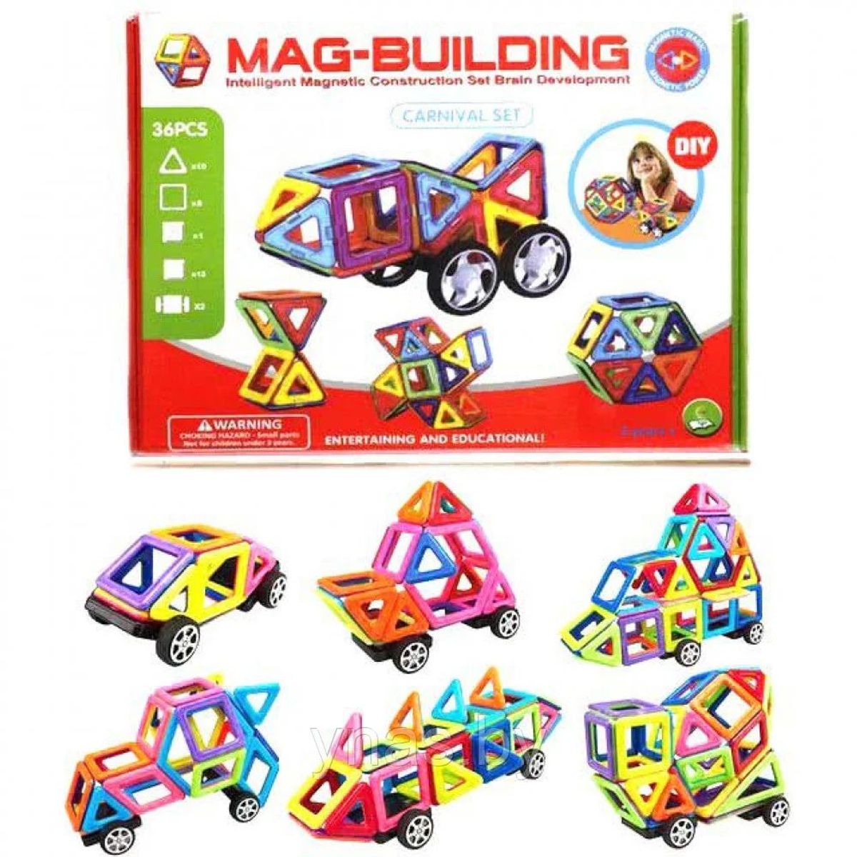 GENERICO - Set de construcción volumétrico magnético infantil