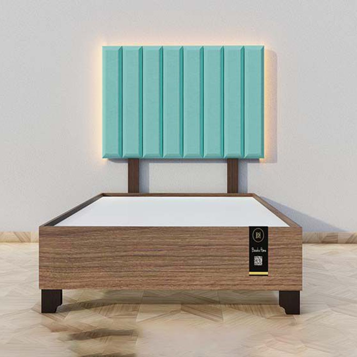 BARAKA HOME - Dormitorio Enns + Cabecera Led Córdoba 1.5 plz - Jade y Catania