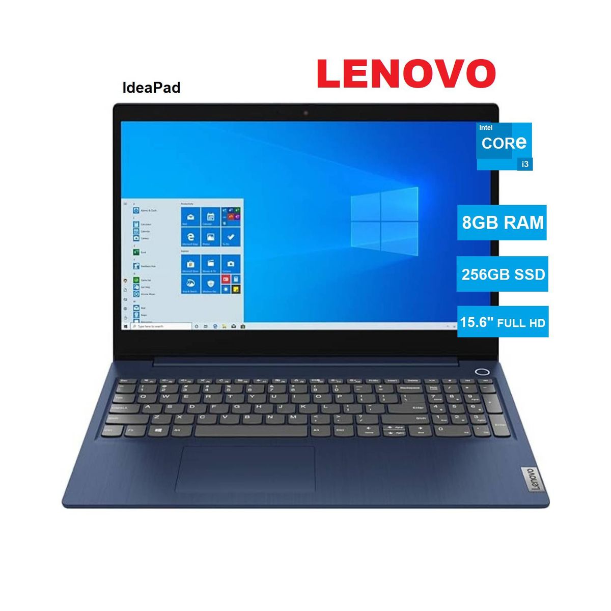 LENOVO - Laptop Lenovo Core i3 IdeaPad 3 -15ITL6 8GB RAM 256GB SSD 15 FHD - ABYSS-BLUE