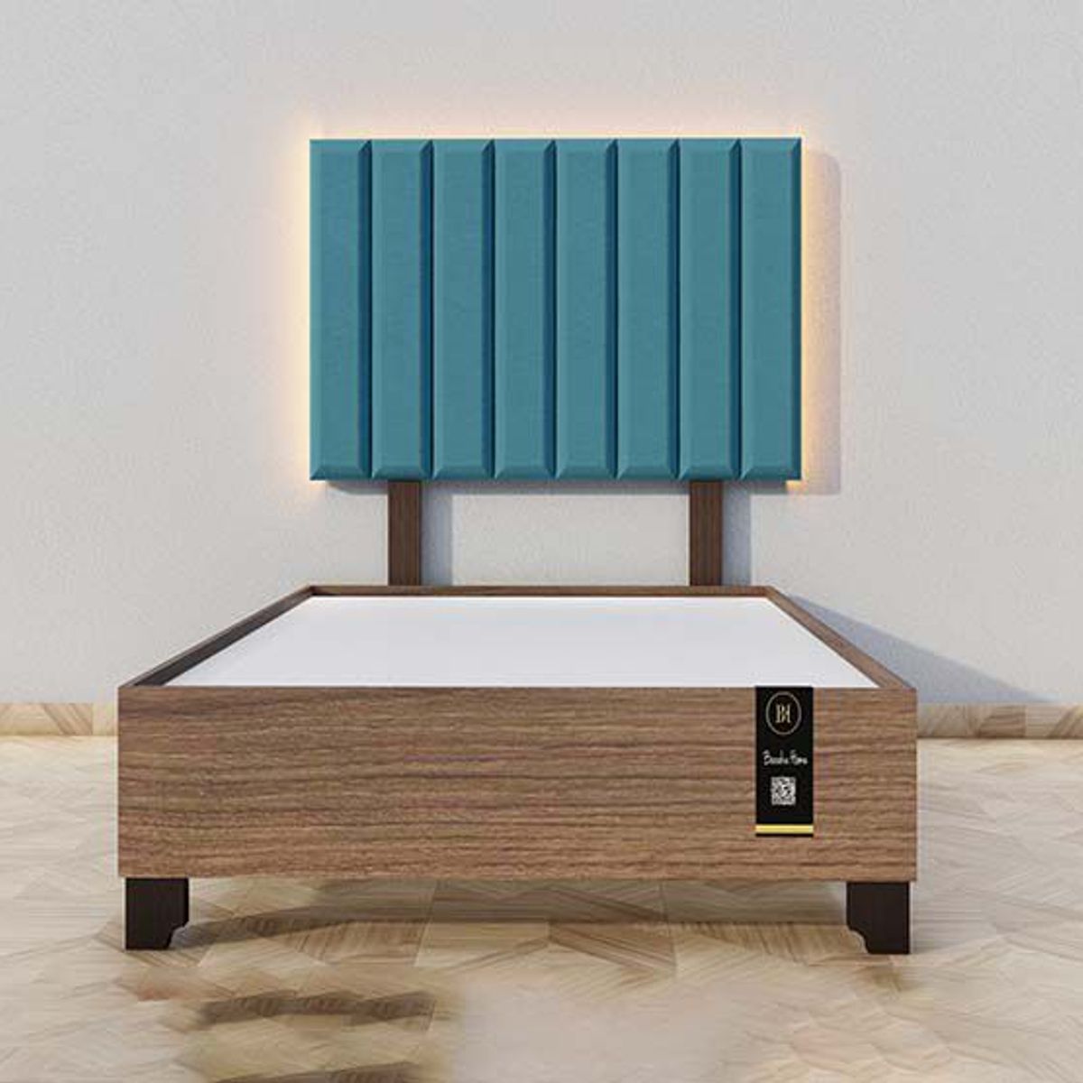 BARAKA HOME - Dormitorio Enns + Cabecera Led Córdoba 2 plz - Cobalto y Catania