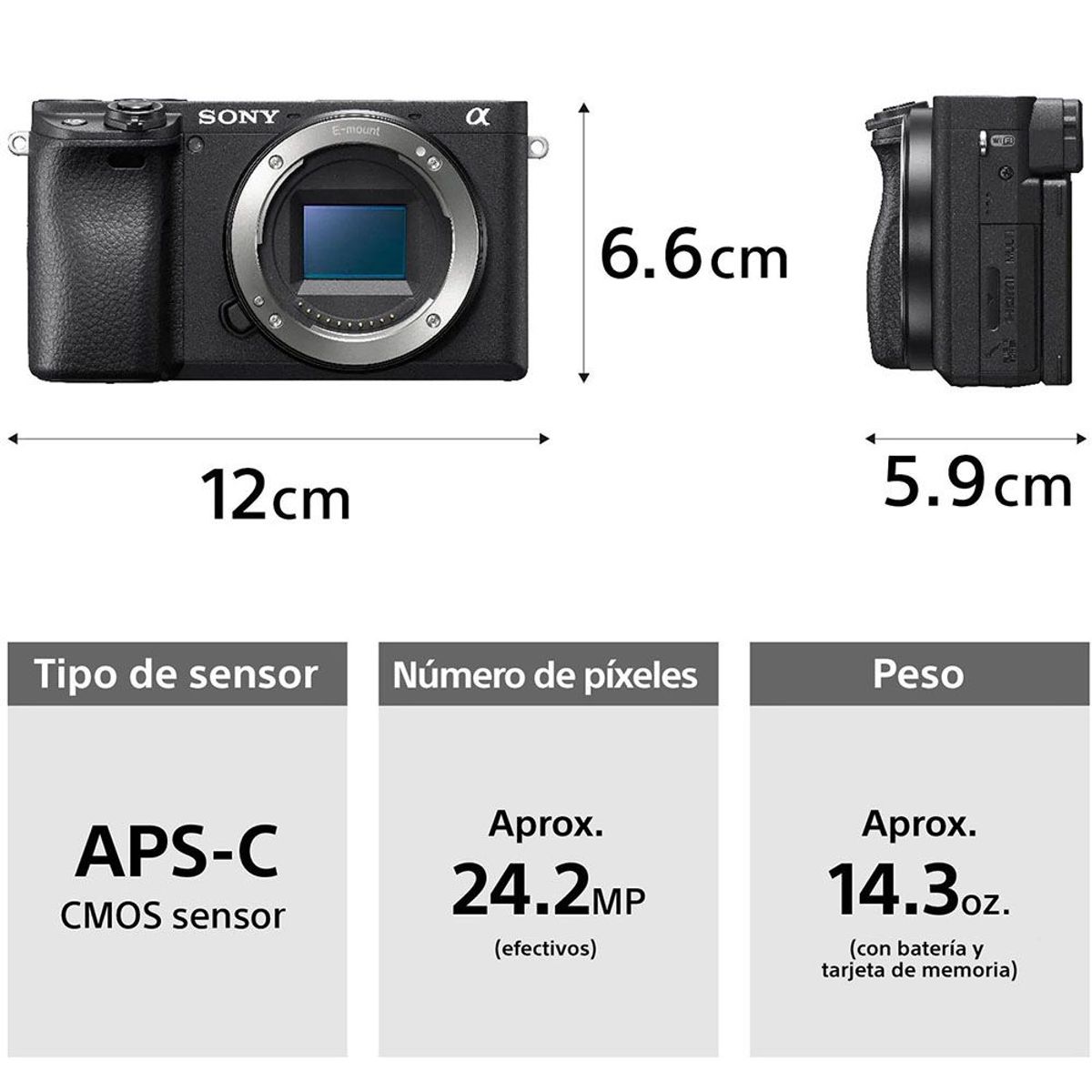 SONY - Sony Cámara Semiprofesional Alpha Mirrorless ILCE-6400