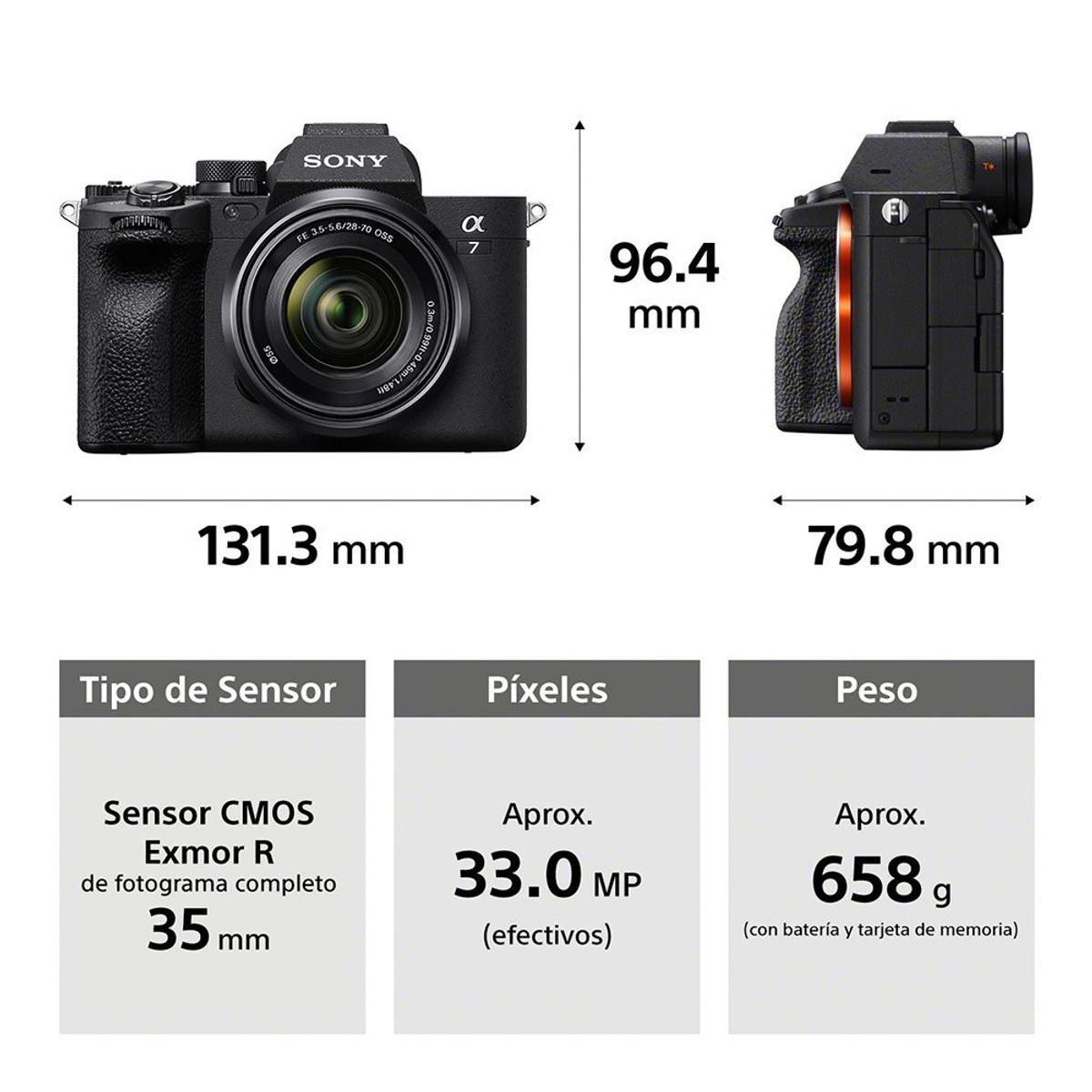 SONY - Sony Cámara Profesional Alpha Mirrorless ILCE-7M4K