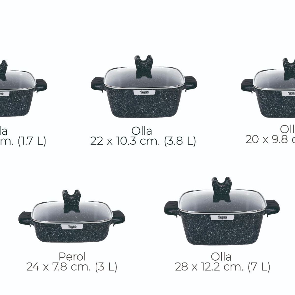 Reyna - Juego de ollas antiadherentes Petra Box 12pz Rosa