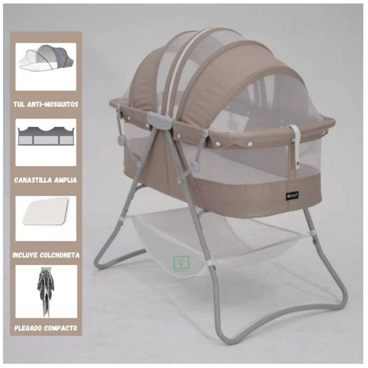 EBABY - Cuna Portátil Plegable Para Bebé »DOLLY» BEIGE