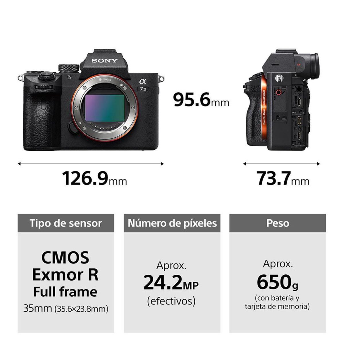 SONY - Sony Cámara Profesional Alpha Mirrorless ILCE-7M3K