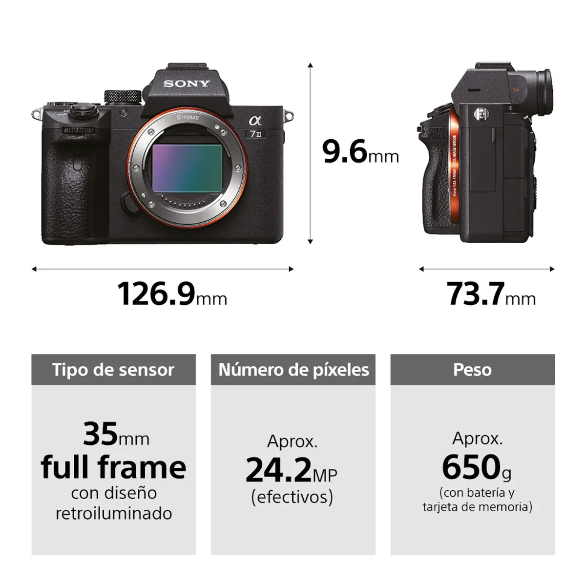 SONY - Sony Cámara Profesional Alpha Mirrorless ILCE-7M3