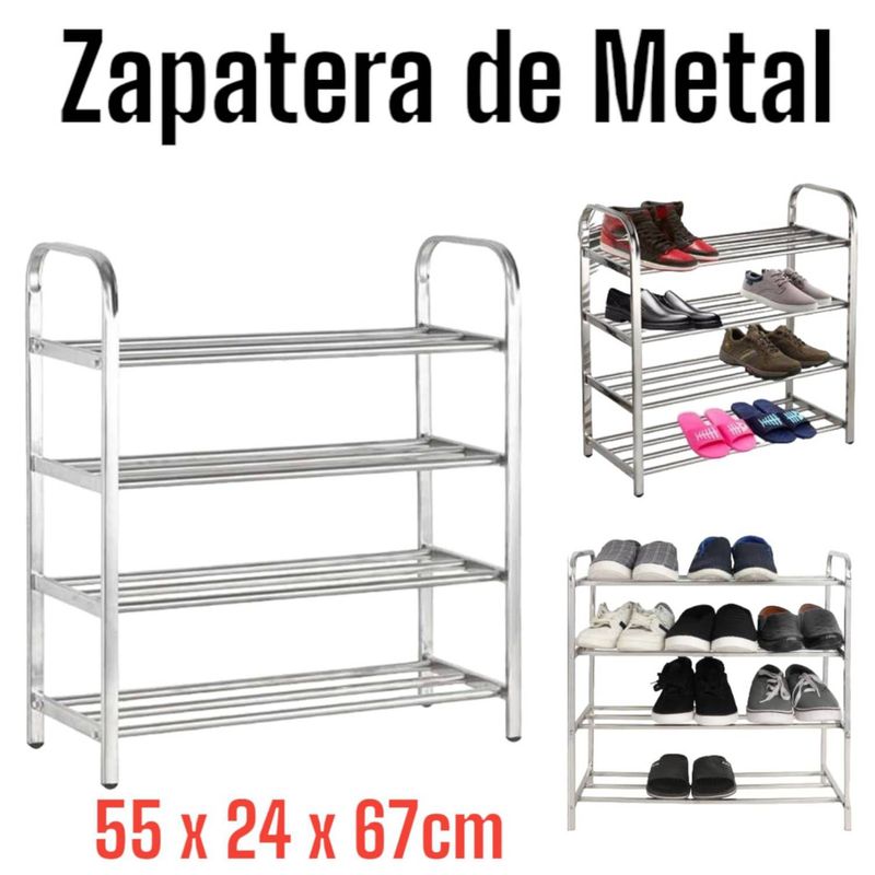 OEM - Estante para Zapatos Organizador Rack Zapatera 4Pisos Silver