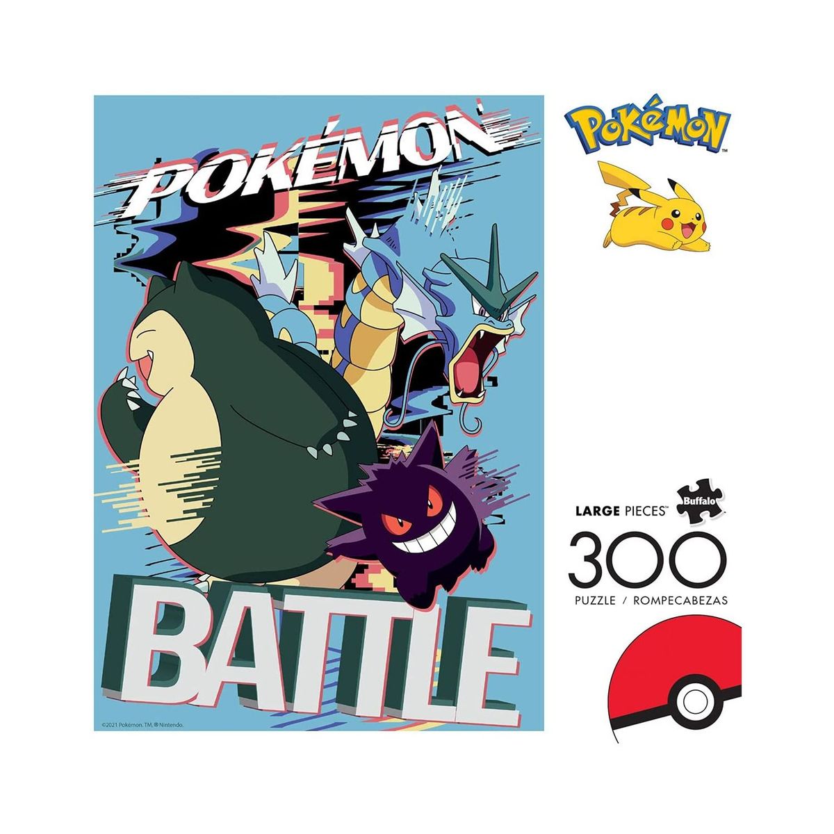 BUFFALO - Pokemon Rompecabezas 300 piezas Snorlax Gyarados Gengar