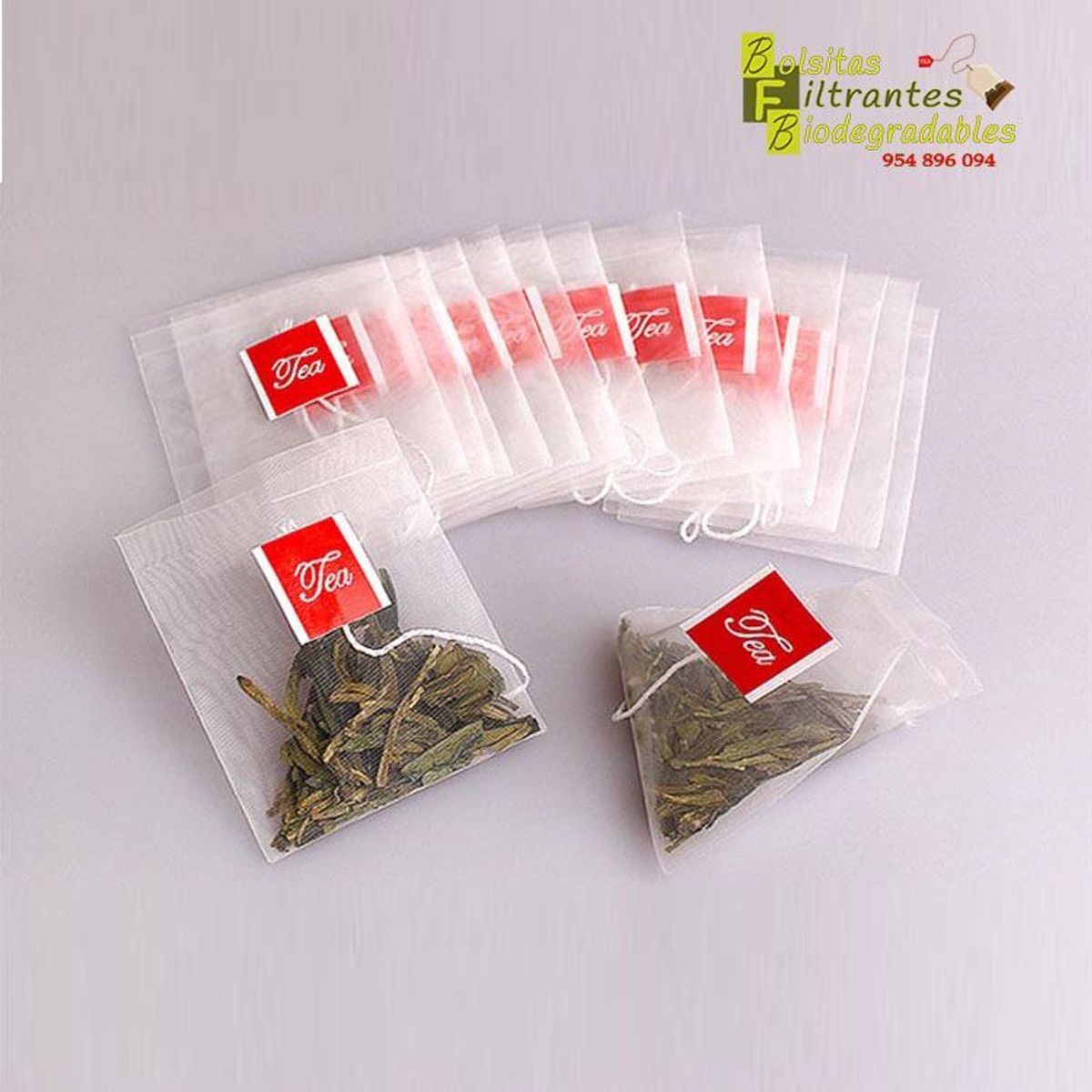 LA SEMILLITA PERUANA - 100 Filtrante nylon etiqueta Tea 6.4x8cm