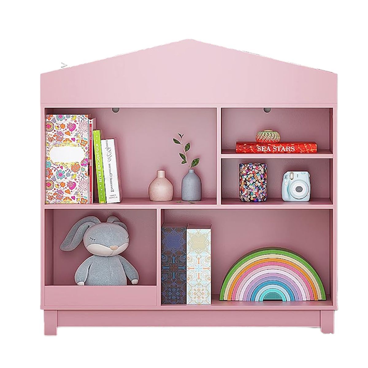 GENERICO - Librero Juguetero Infantil Armado Casey Color Rosa - Gaudi