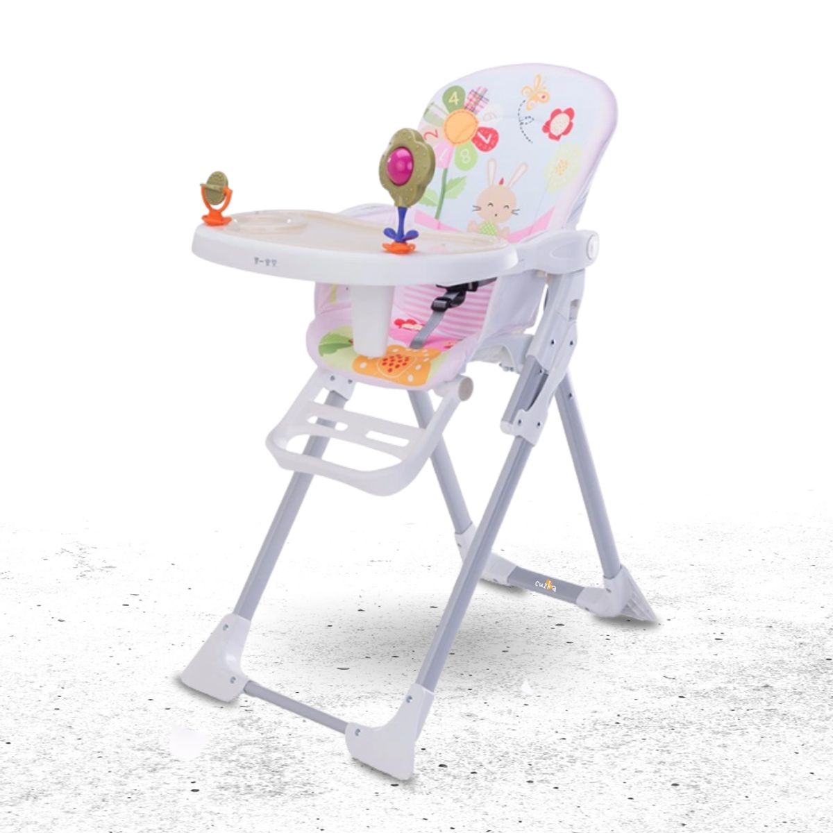 CONFORT - Silla de Comer para Bebé Plegable »ANIMALS» Pink