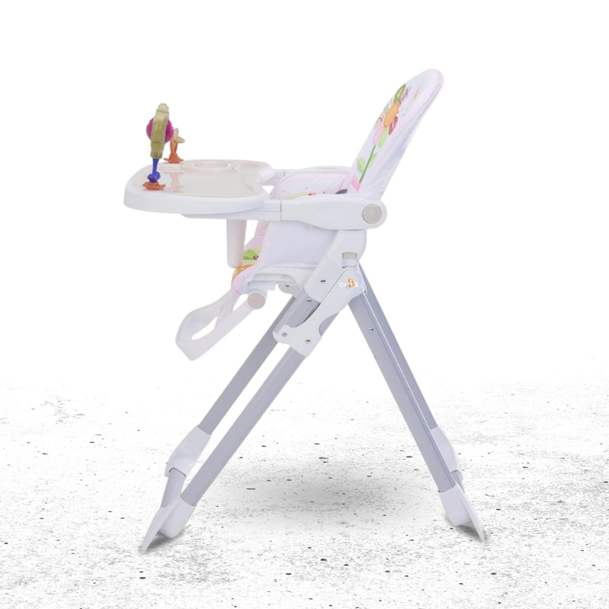 CONFORT - Silla de Comer para Bebé Plegable »ANIMALS» Pink