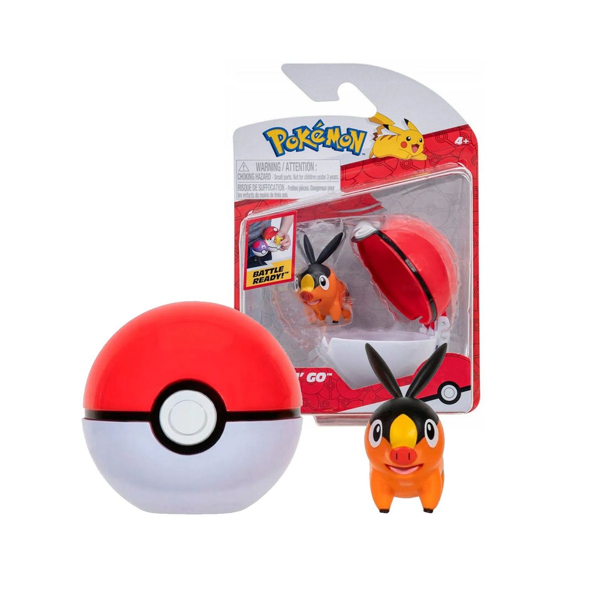 JAZWARES - Pokemon Clip Tepig Con Pokebola