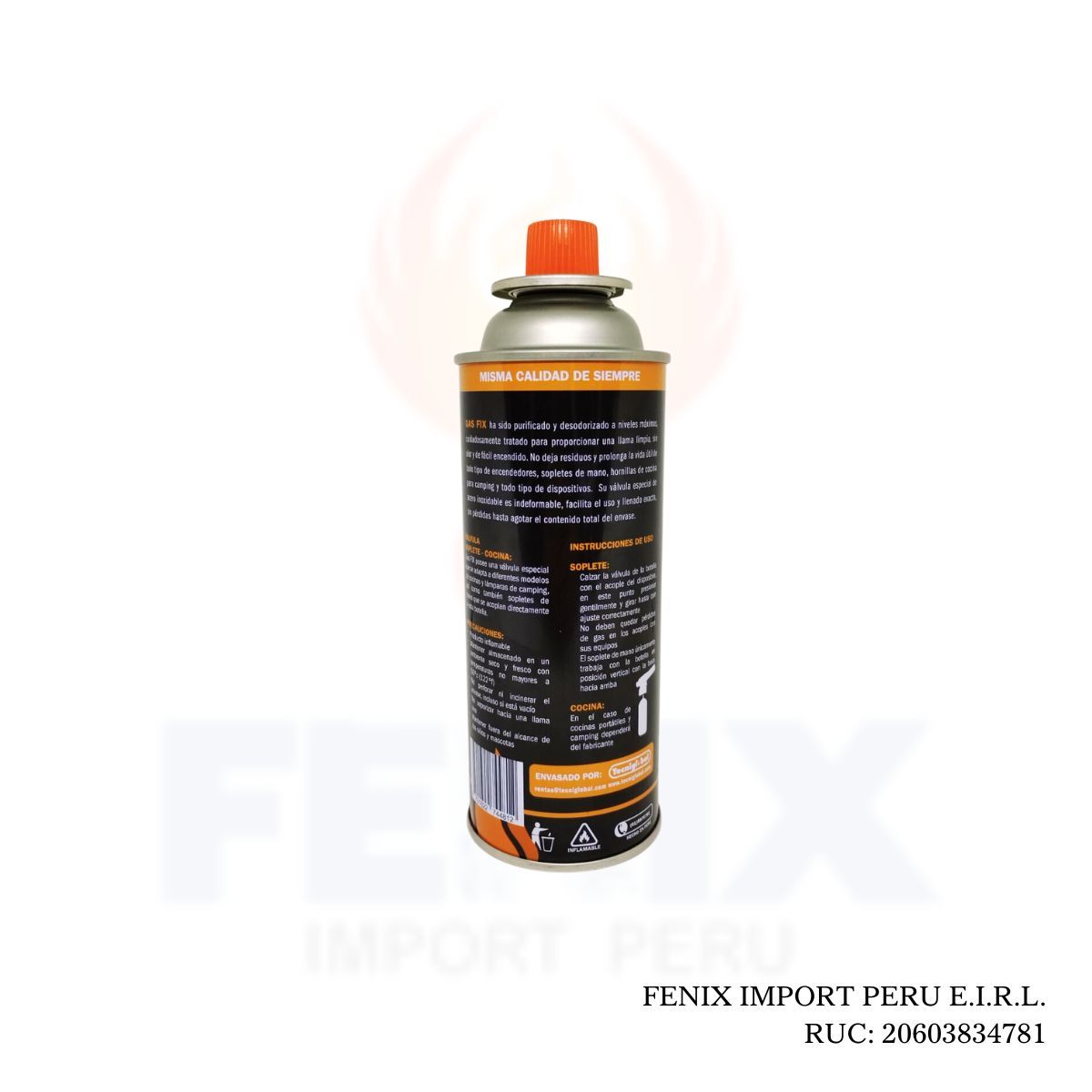 GENERICO - Gas Butano FIX Ultra Refinado Valvula Universal 230g