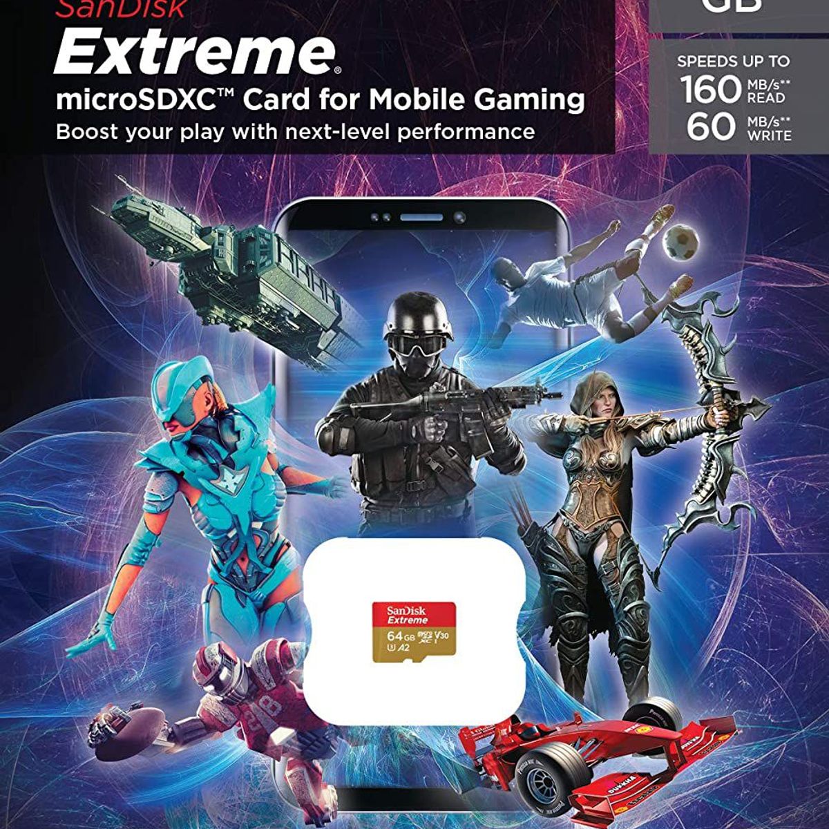 SANDISK - Sandisk Memoria Micro SDXC 64GB Mobile Gaming 160 Mb/S
