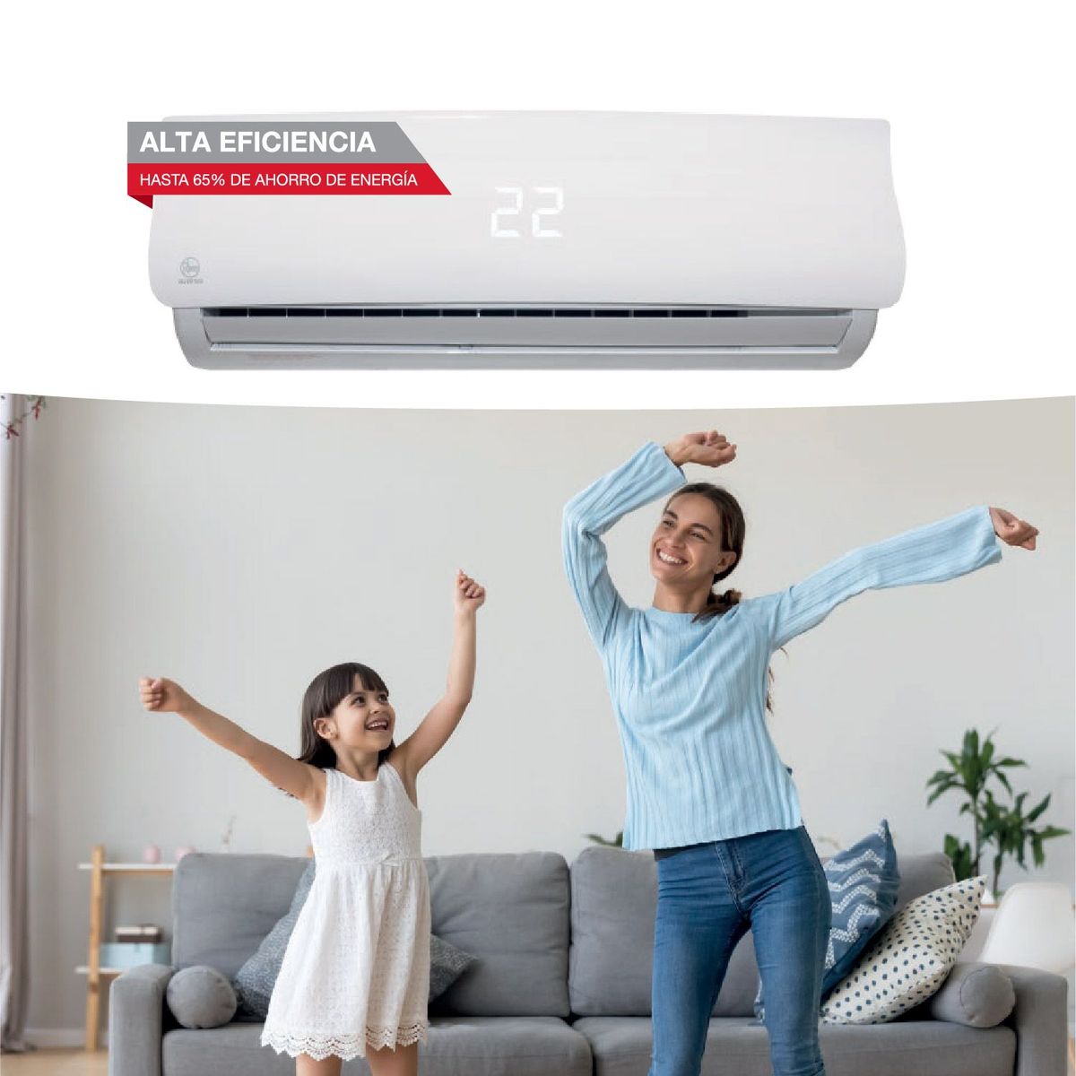 RHEEM - AIRE ACONDICIONADO RHEEM SPLIT DE 24,000 BTU/H INVERTER FRIO/CALOR