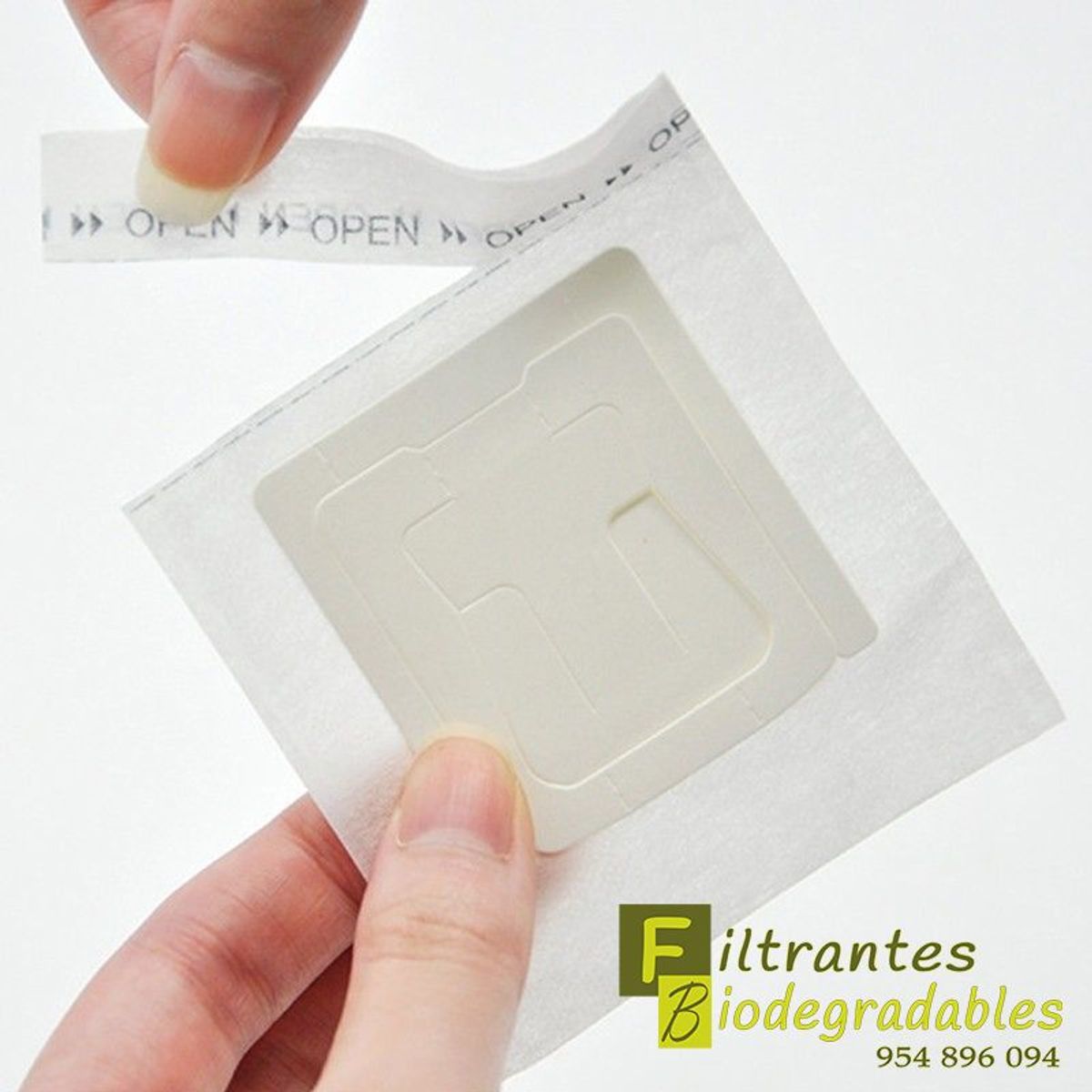 LA SEMILLITA PERUANA - 100 Filtrante con asa kraft para café, tipo expresso 7.5x10cm