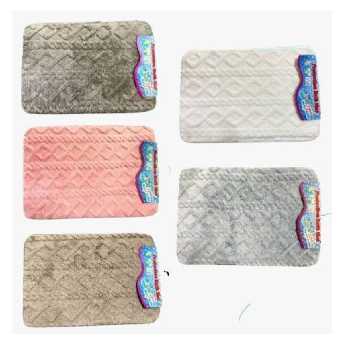 GENERICO - Set 03 Alfombras Rectangular Afelpados para Piso Multicolor