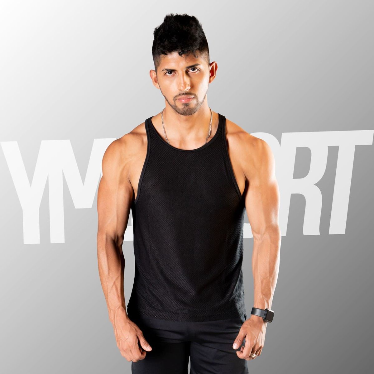 YML SPORT - BVD Malla Entrenamiento Hombre - BVD GYM Negro - YML Sport