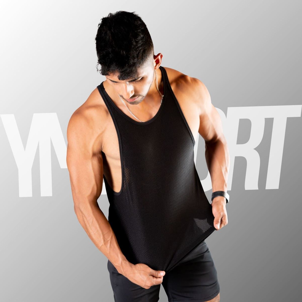 YML SPORT - BVD Malla Entrenamiento Hombre - BVD GYM Negro - YML Sport