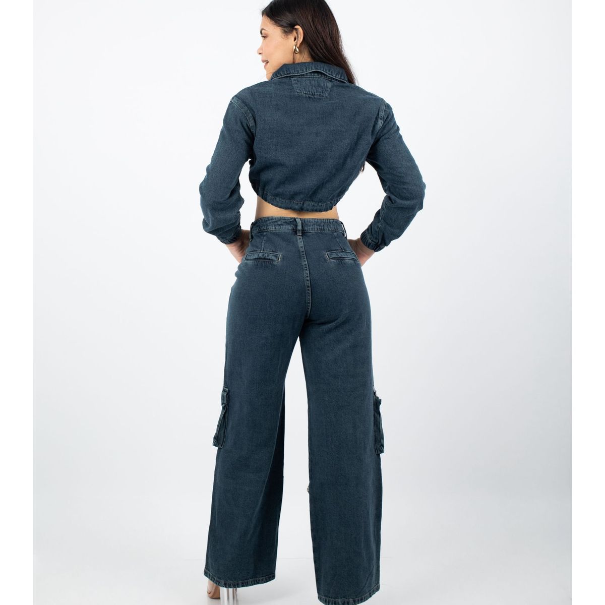 BENCUS JEANS - Casaca Denim Jeans Mujer Manga Larga