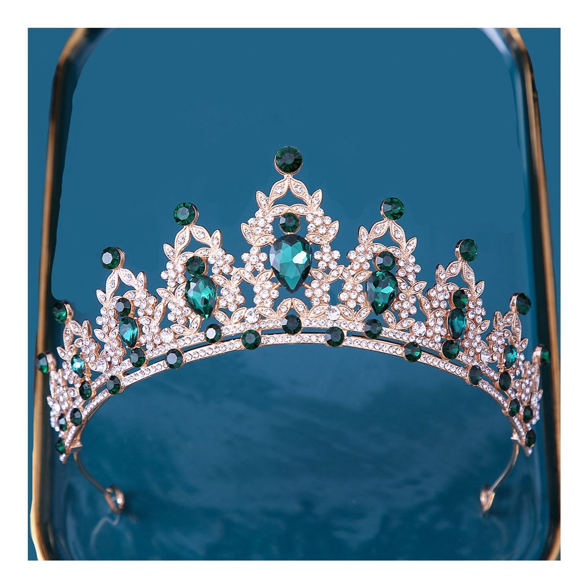 DENISASAA - Tiara Barroca Para Mujer Coronas Y Tiaras De Cristal Reina