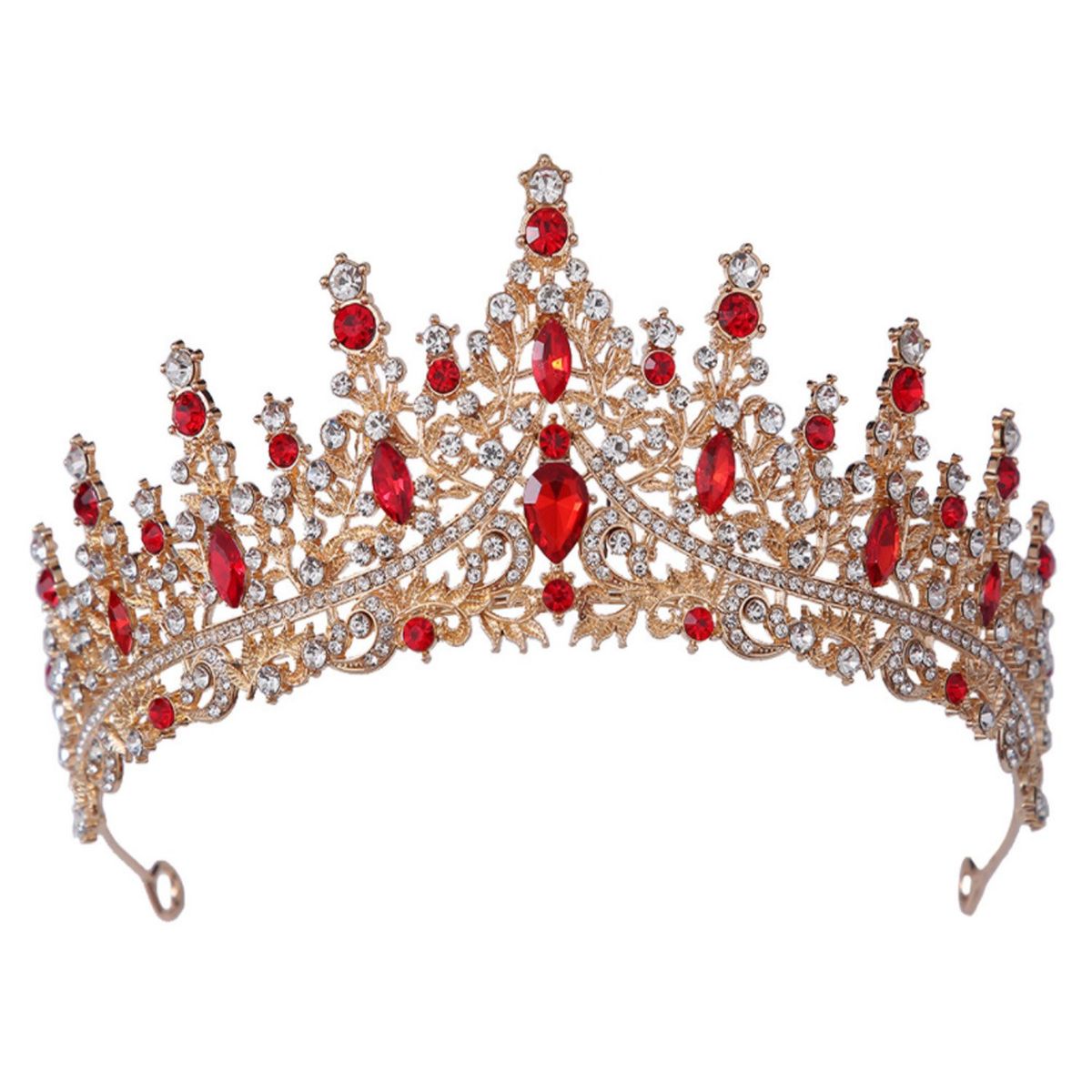 DENISASAA - Tiara Barroca Para Mujer Coronas Y Tiaras De Cristal Reina