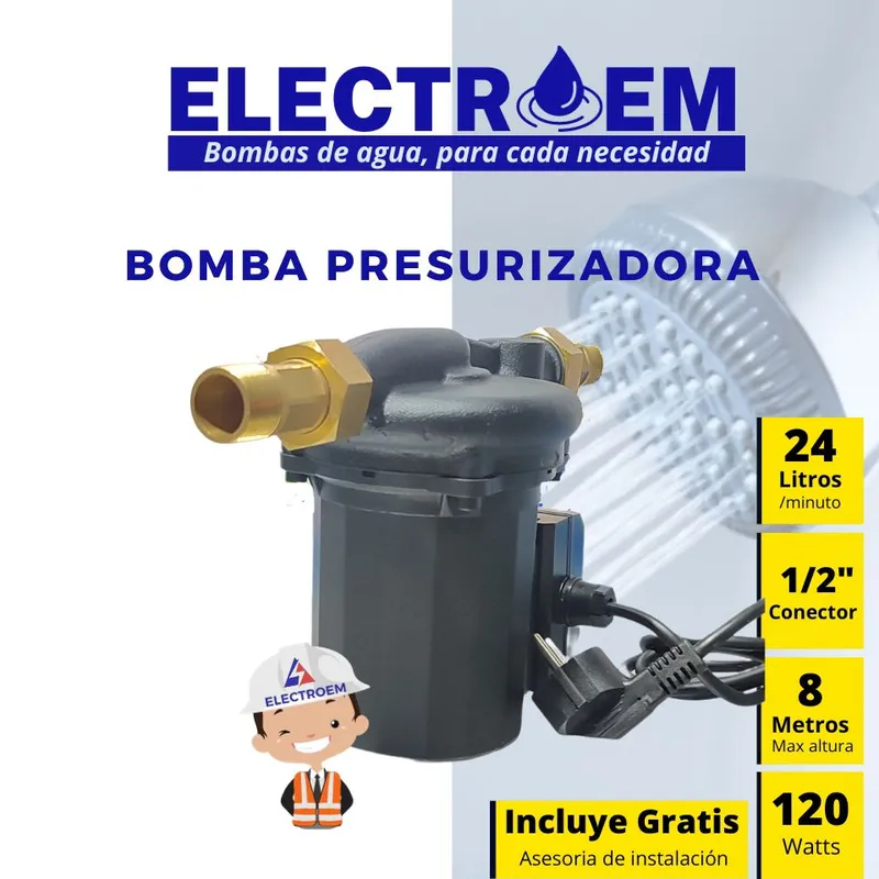 GENERICO - BOMBA SILENCIOSA PRESURIZADORA PARA DUCHA , THERMA  Y LAVADORA.