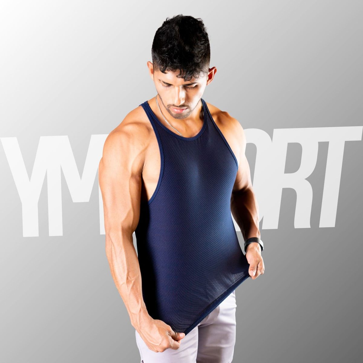 YML SPORT - BVD Malla Entrenamiento Hombre - BVD GYM Azul Marino - YML Sport