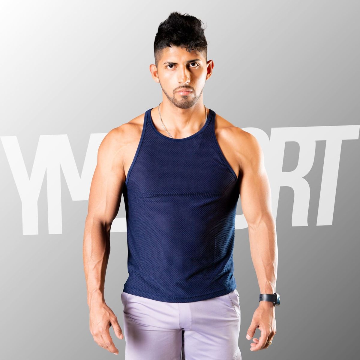 YML SPORT - BVD Malla Entrenamiento Hombre - BVD GYM Azul Marino - YML Sport