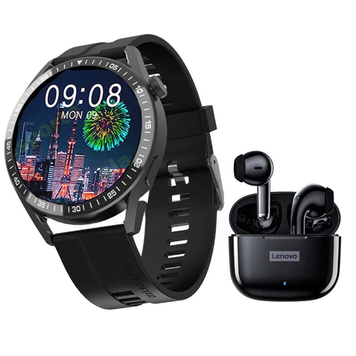 LENOVO - Toumi Smartwatch GT-H reloj inteligente Audifonos Lenovo LP40 Pro