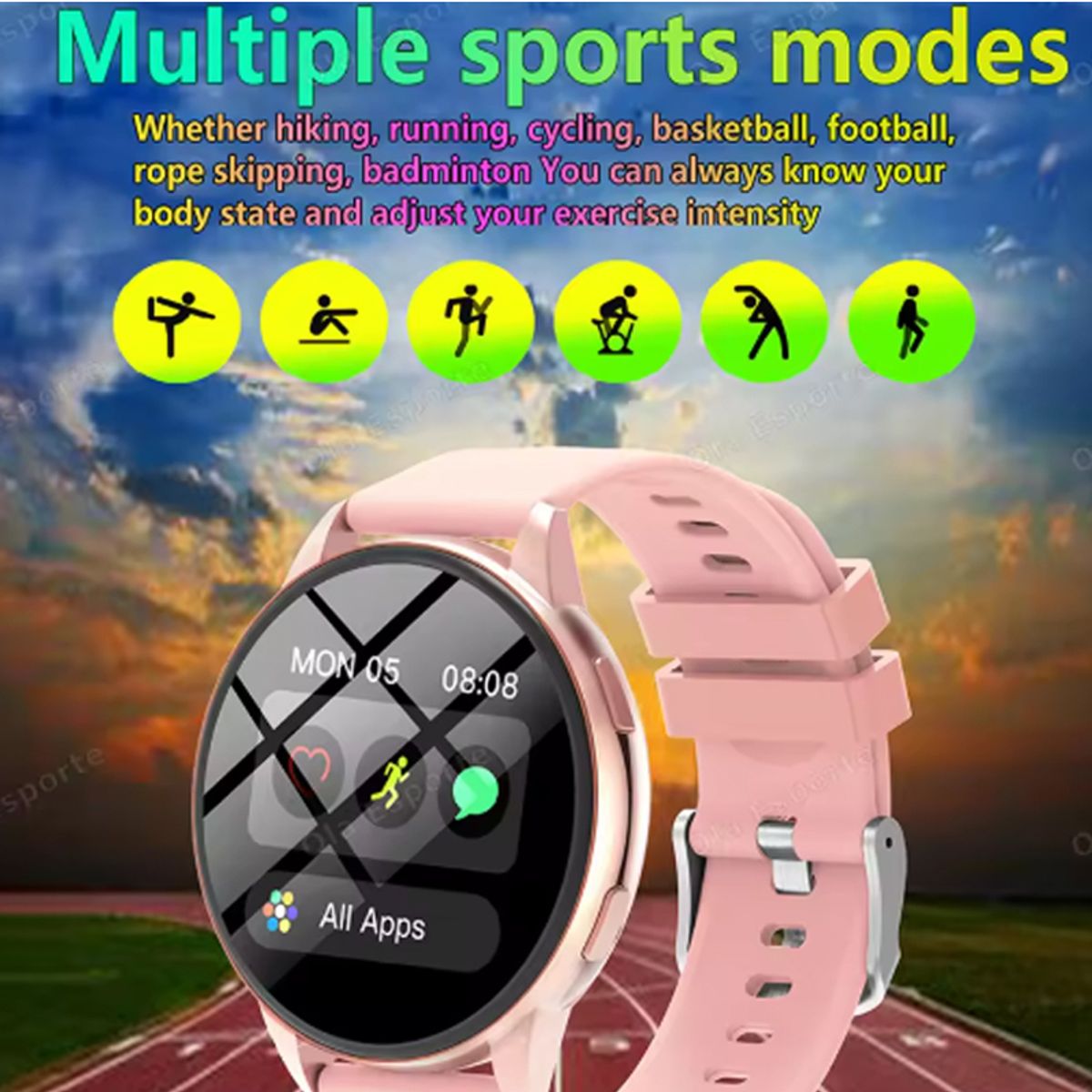 TOUMI - Toumi Fit 4 Pro De reloj inteligente de 1,5 pulgadas 390*390-Rosa
