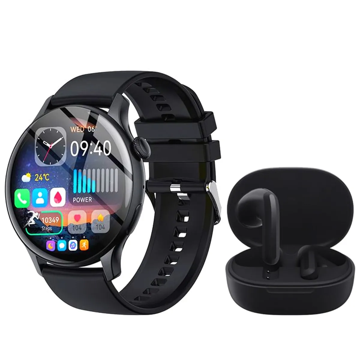 XIAOMI - Toumi Watch GT-H5 Amoled y Xiaomi Buds 4 Lite De Audífonos tws-Negro