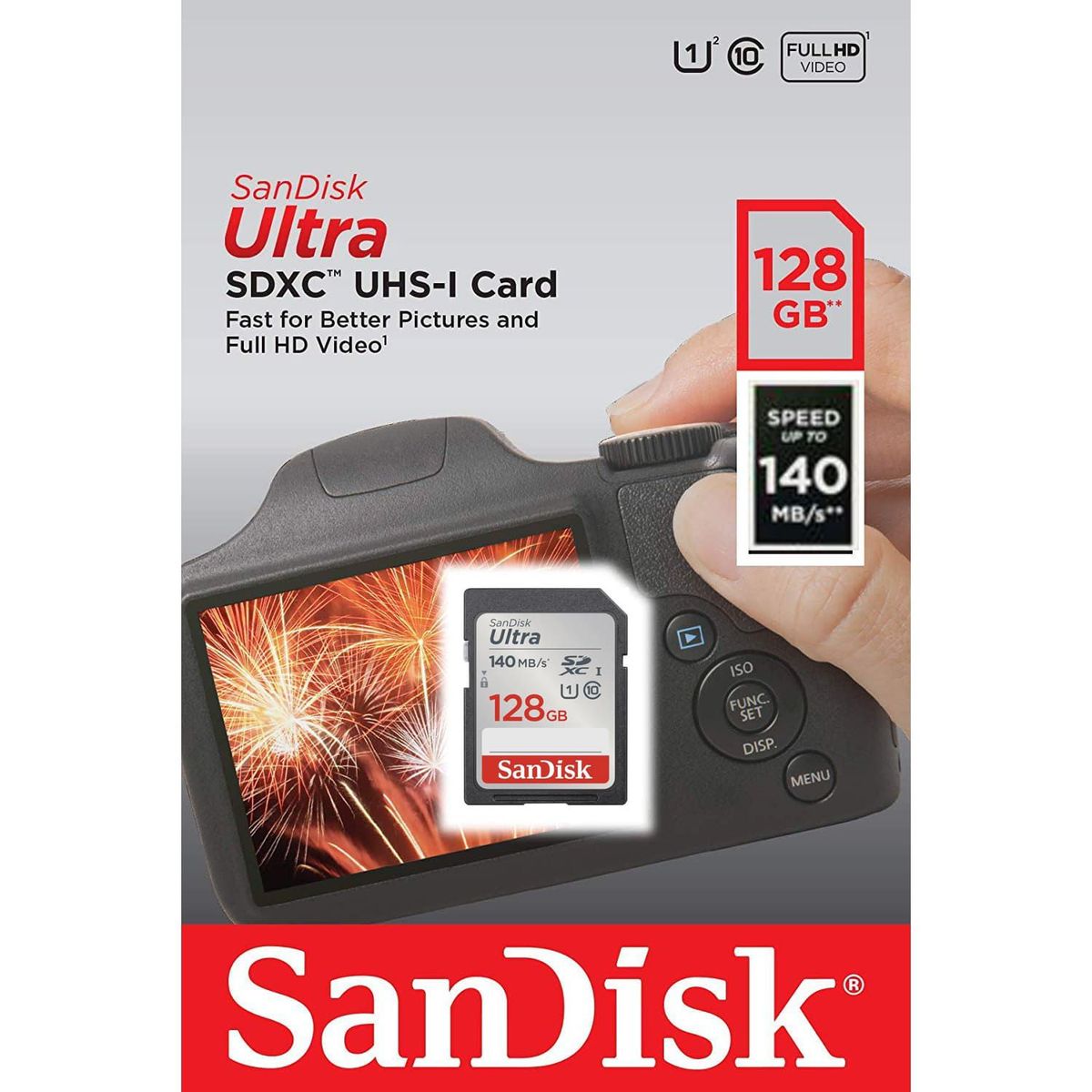 SANDISK - MemoriaSD Sandisk Ultra SDXC 128gb UHS-I Clase-10 U1 140mbs