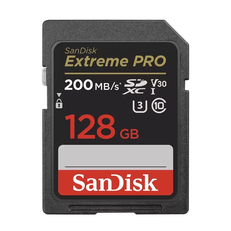 SANDISK - Sandisk Memoria SD Extreme Pro 128GB 4k UHS-I C10 U3 200mbs