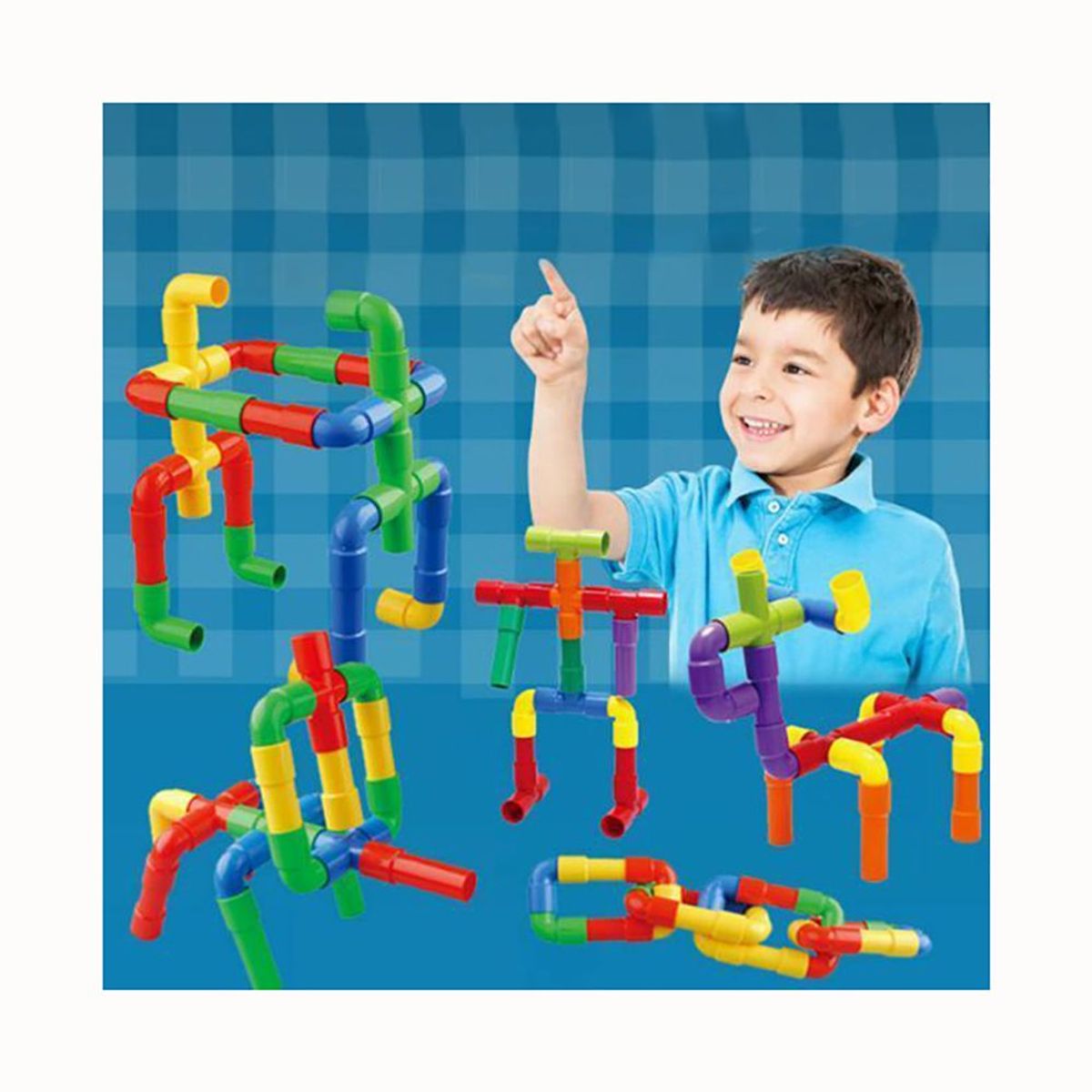 GENERICO - JUEGO EDUCATIVO - ESTIMULA LA INTELIGENCIA - TUBOS Y RUEDAS