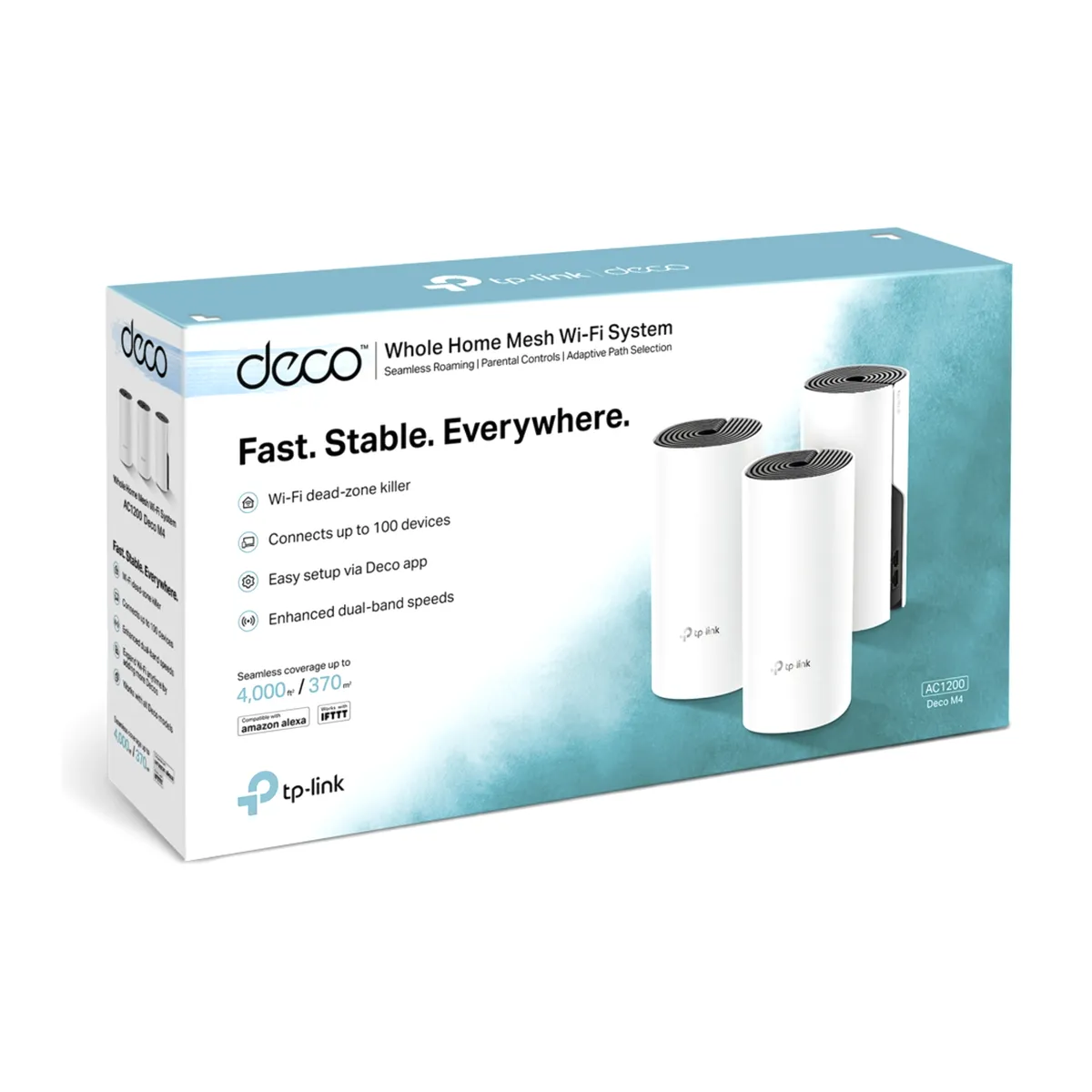 TP LINK - ACCESS POINT TP-LINK DECO M4 3 PACK V4 AC1200 DUAL BAND P/N:DECO-3PACK