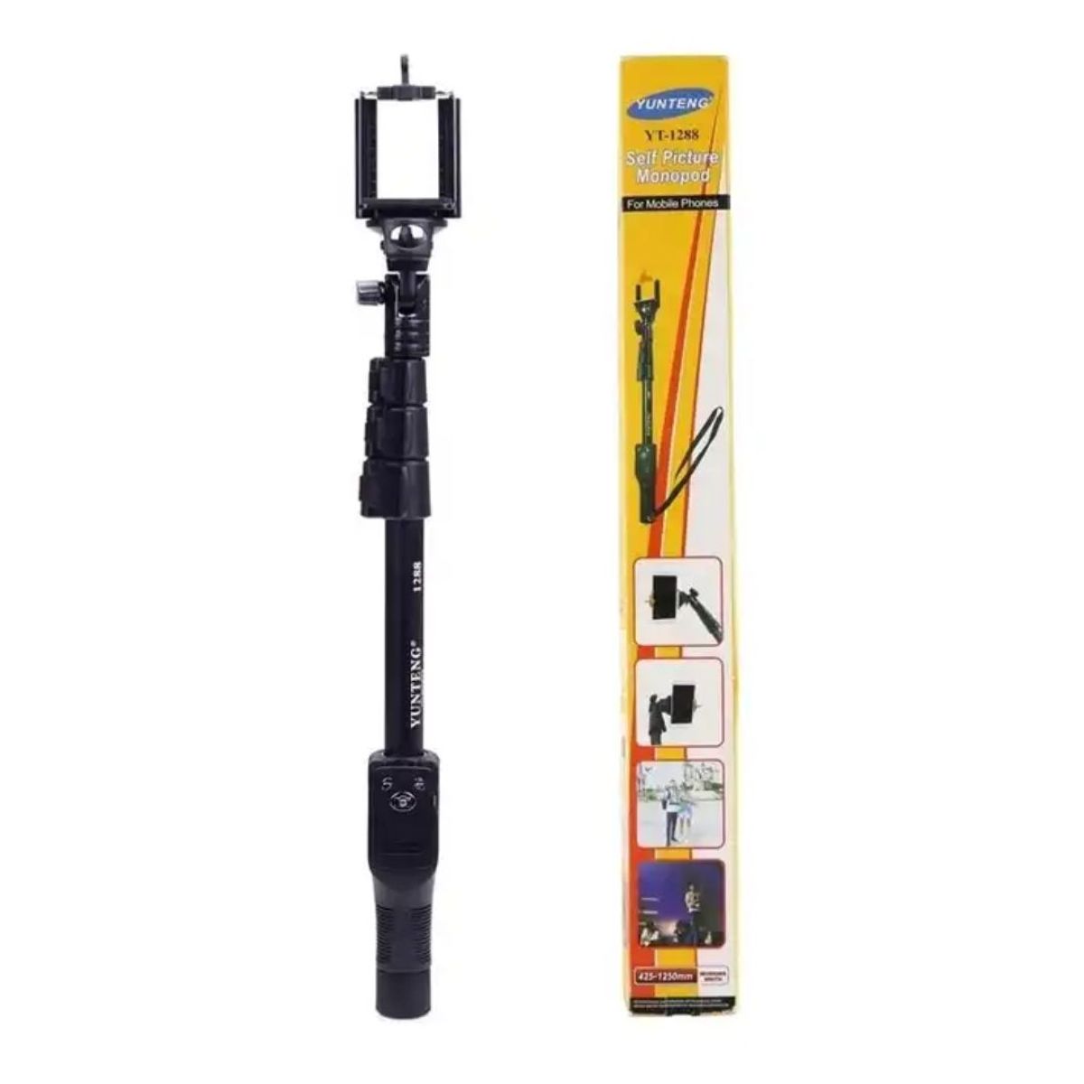 GENERICO - Palo Selfie Extensible 42cm - 125cm con Control Bluetooth YT-1288