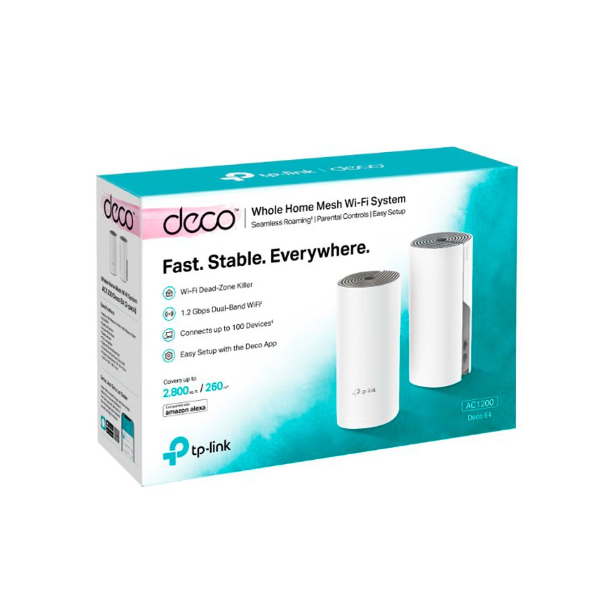 TP LINK - ACCESS POINT TP-LINK DECO E4-2 PACK V2 AC1200 DUAL BAND P/N:1750502508