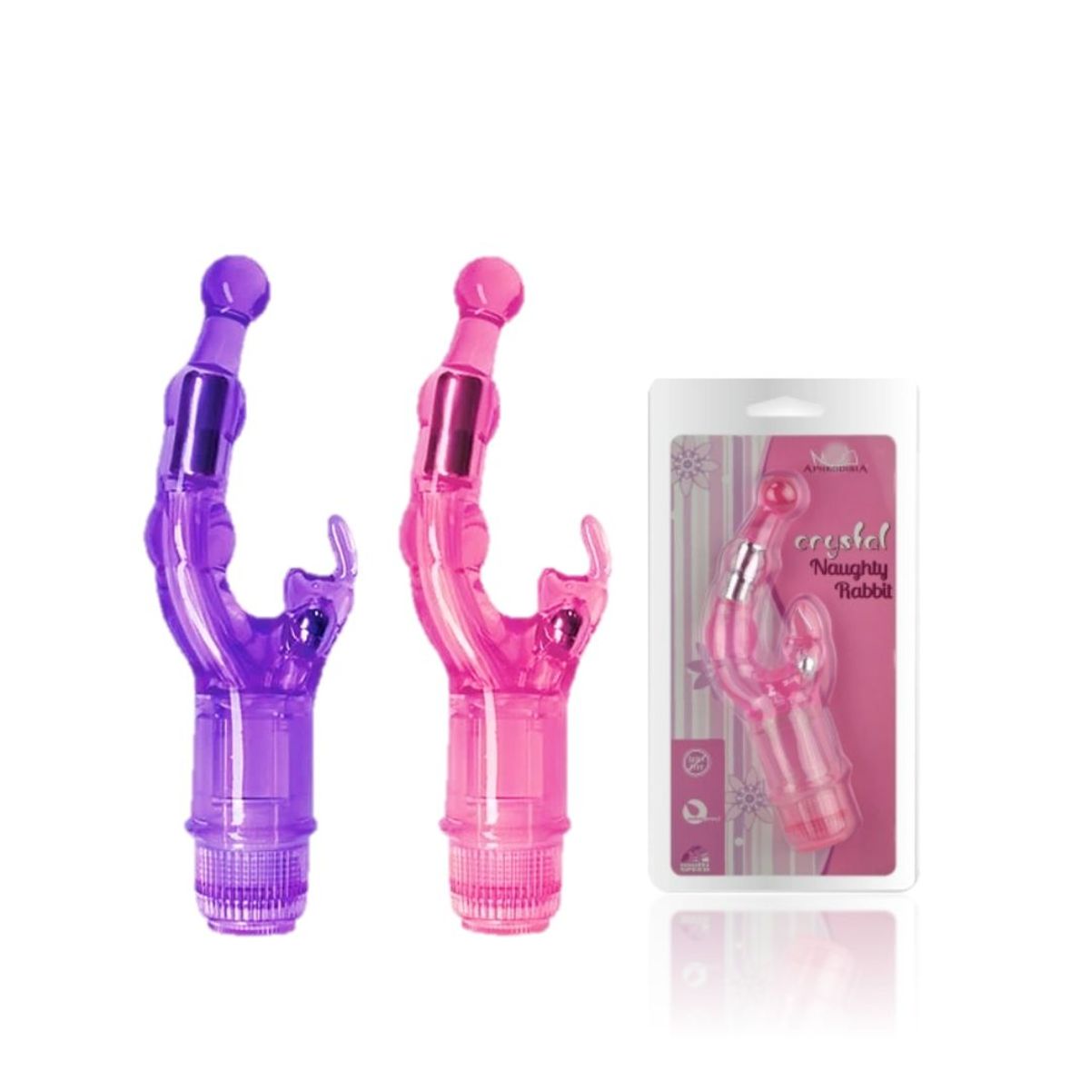 GENERICO - VIBRADOR CRYSTAL RABBIT CON VELOCIDAD GRADUABLE