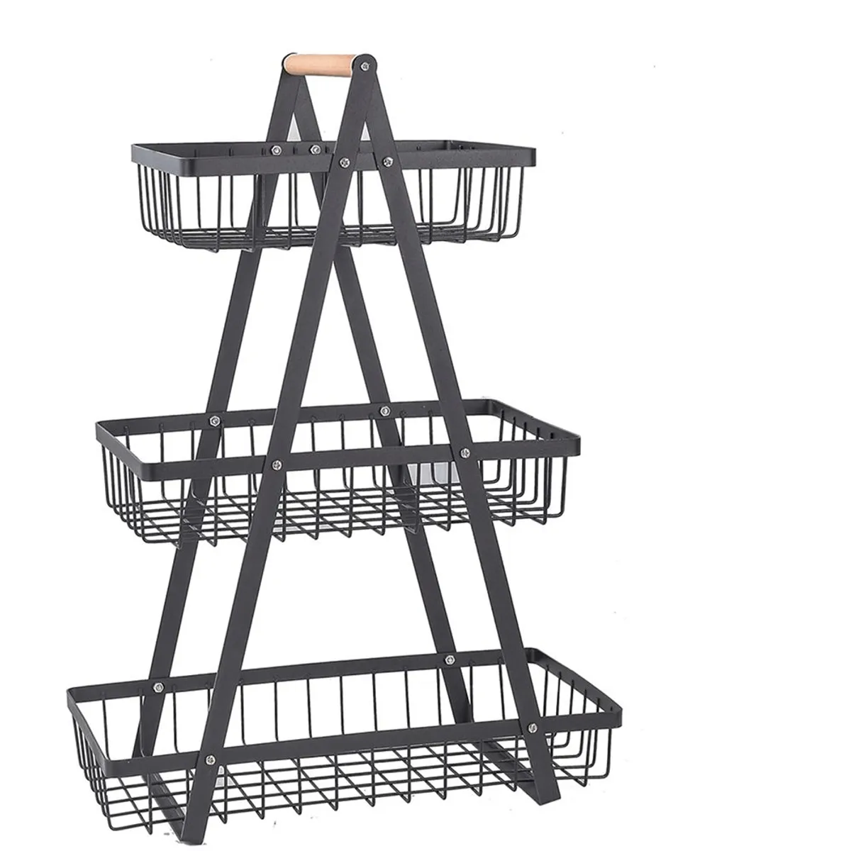 INSPIRA - Cesta de Metal 3 Niveles para Frutas Multiusos