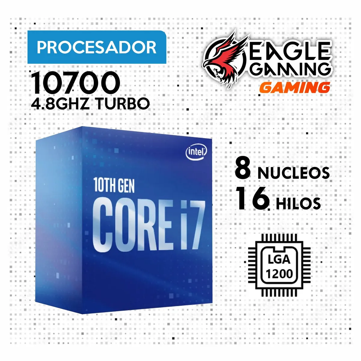INTEL - CPU Intel CORE i7-10700 RAM 16GB SSD 500GB Windows 10  computadora PC