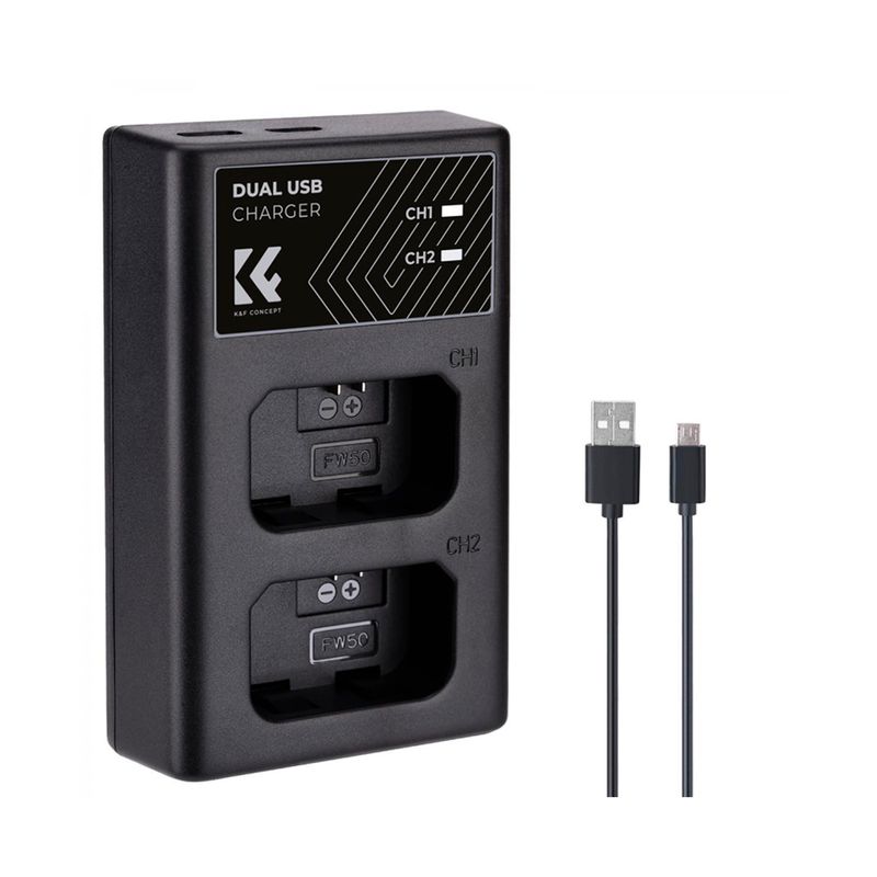 K&F CONCEPT - Cargador  K&F Concept para Bateria Sony NP-FW50 KF28.0009.
