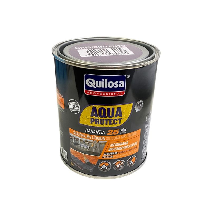 QUILOSA - Impermeabilizante Quilosa Aquaprotec Silicona MsLíquida 1 Kg Gris