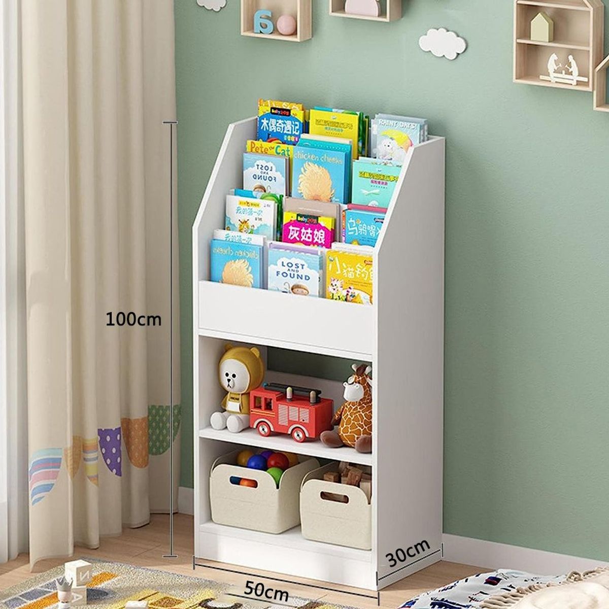 GENERICO - Librero Infantil Marty color blanco