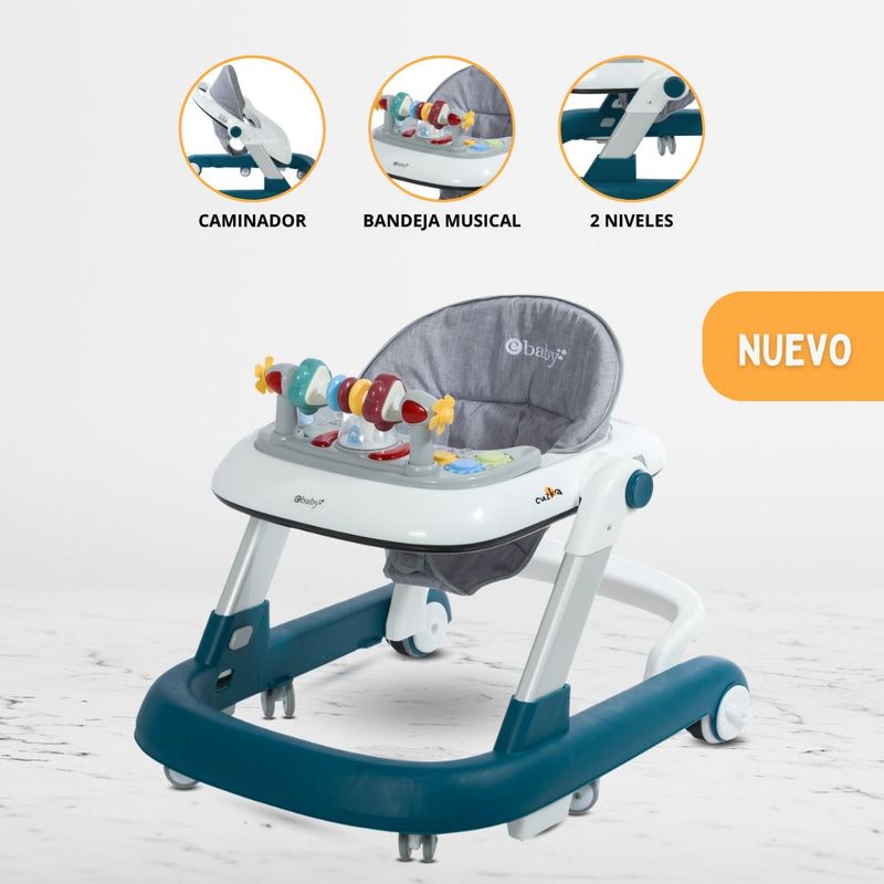 EBABY - Andador Caminador Interactiva para Bebés «FUNNY» Blue