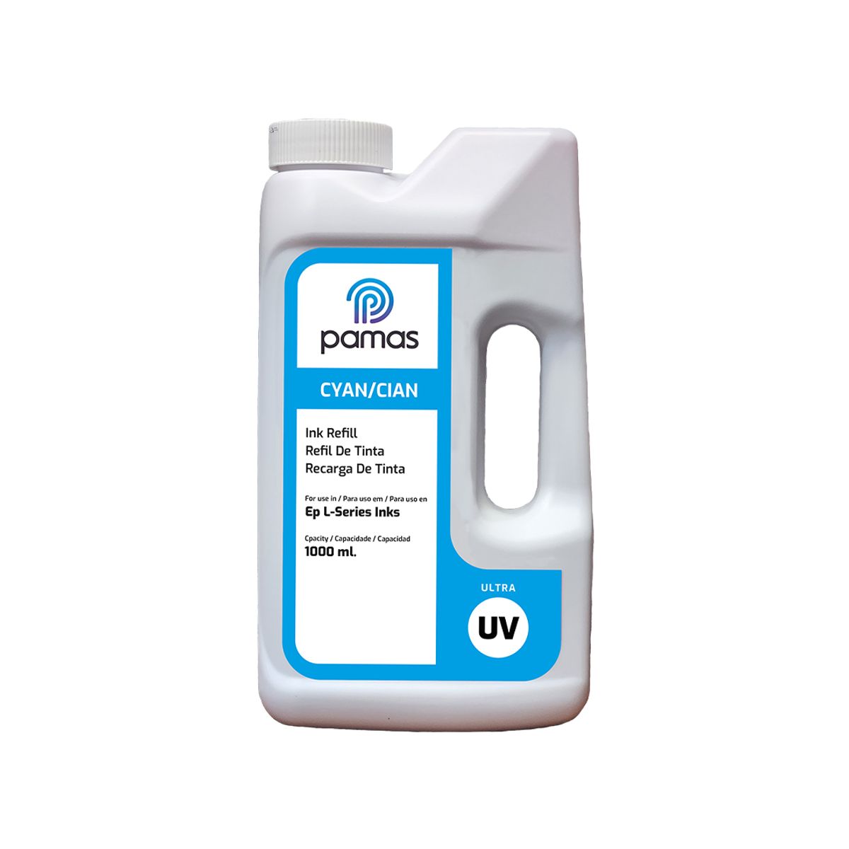 GENERICO - Tinta Compatible Para Epson Marca Pamas 1 Litro Ultra UV - Cian