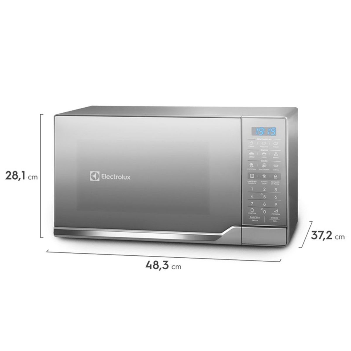 ELECTROLUX - Microondas Electrolux 25L Gris EMDO25S2GSRUG.