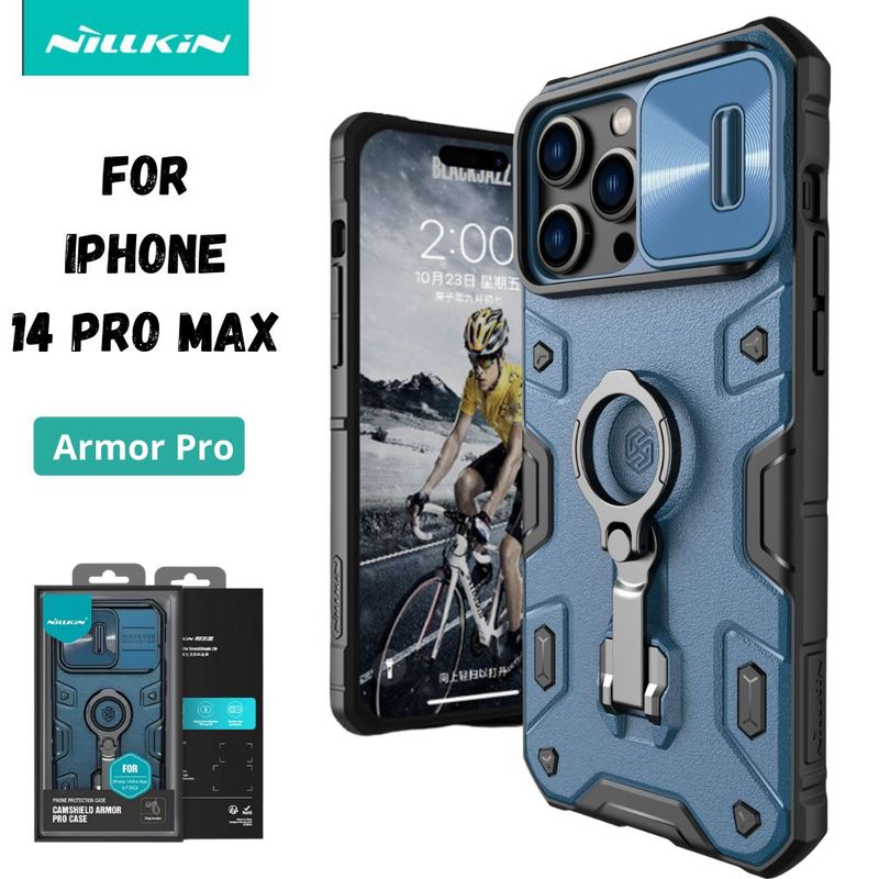 NILLKIN - Case Nillkin Armor Blue - iPhone 14 Pro Max